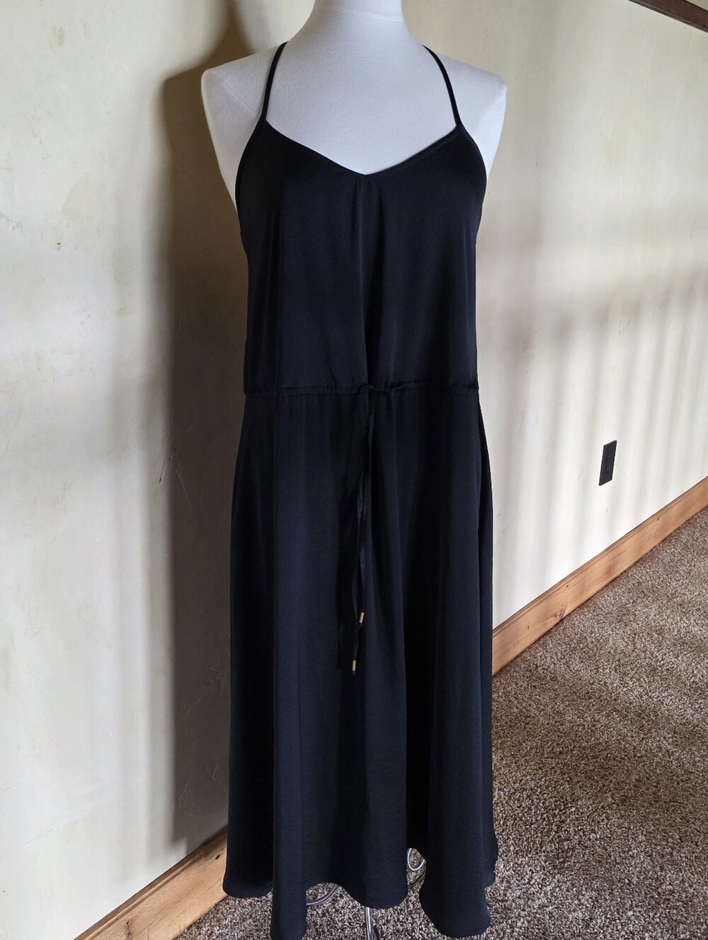 Banana Republic Black Spaghetti Strap Dress Womens Size 4